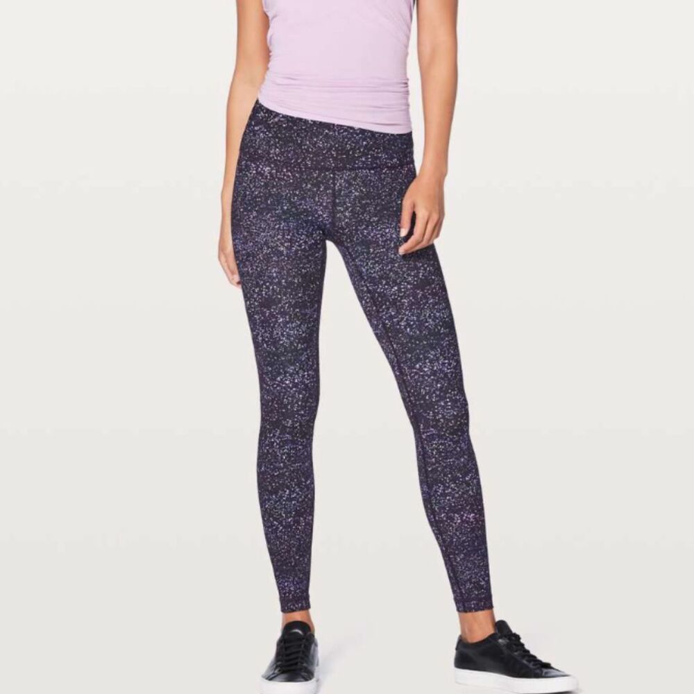Wome Lululemon Wunder Under Hi-Rise Tight 28" Crystalline Multi Size 6 Running